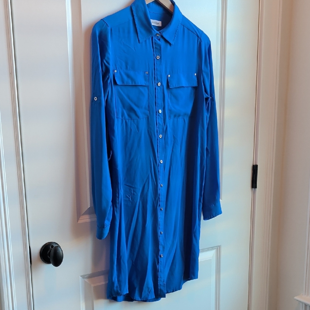 Calvin Klein Blue Shirt Dress